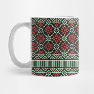 Ethnic Slavic pixel carpet texture #8 Mug